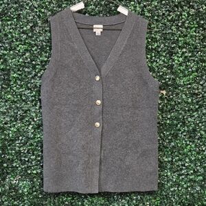 a new day Gray Sleeveless Cardigan